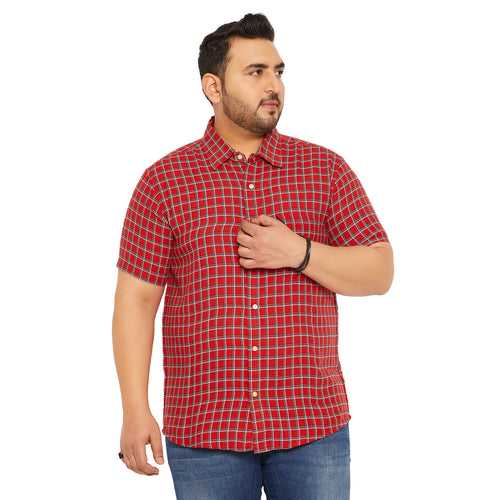 Men Plus Size Atom Check Shirt