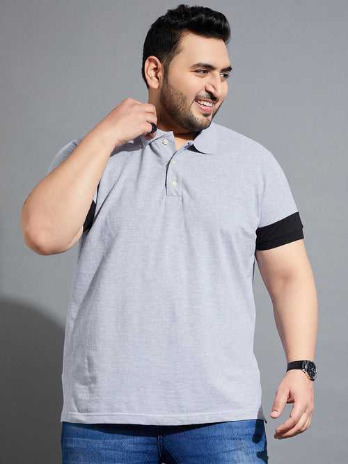 Men Plus Size Cary-10 Colorblock Polo Tshirt