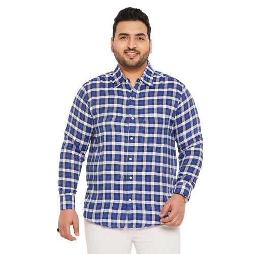 Men Plus Size Cacion Check Shirt