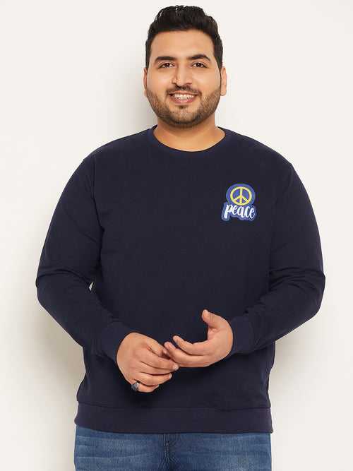 Men Plus Size Classic Solid Sweatshirt