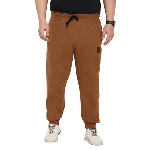 Men Plus Size Cone Solid Trackpant