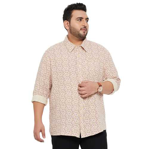 Men Plus Size Gabon Printed Shirt