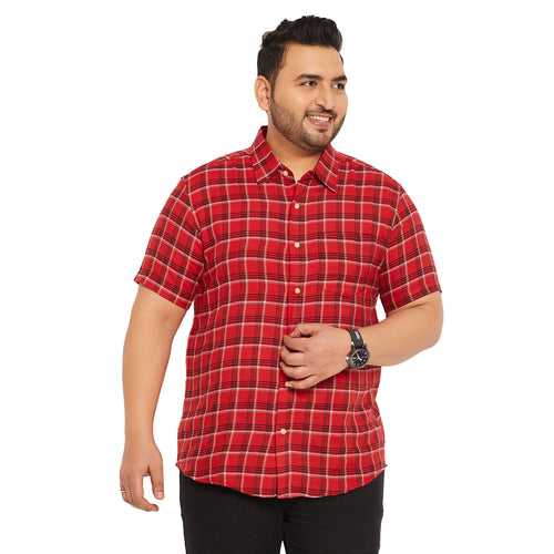 Men Plus Size Hyperon Check Shirt