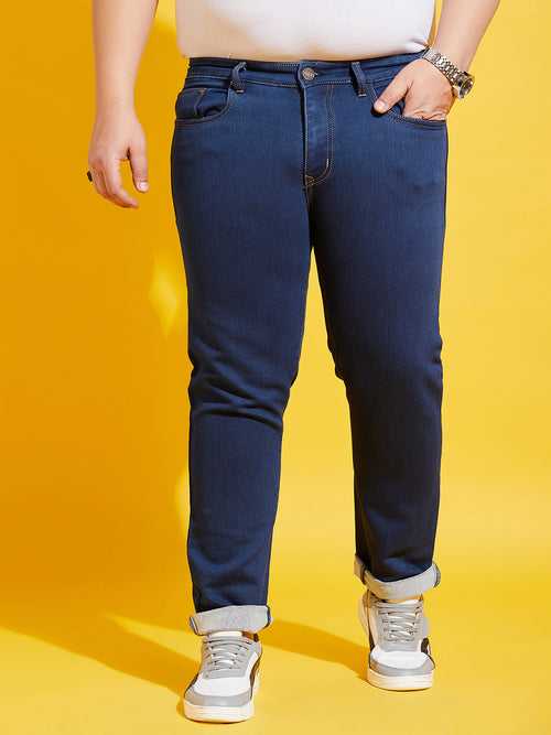 Men Plus Size Inertia Solid Jeans