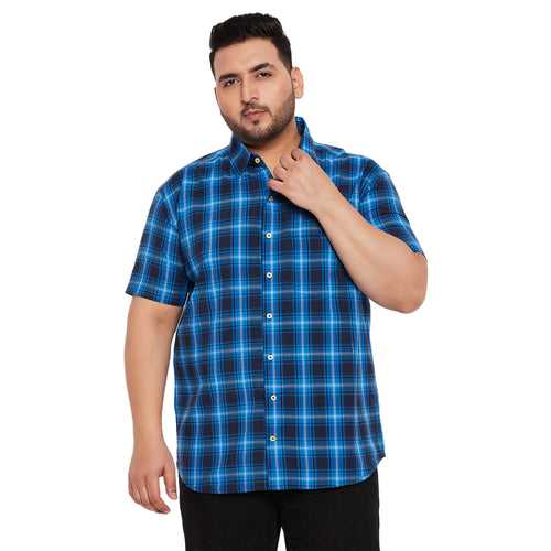 Men Plus Size Limith Check Shirt