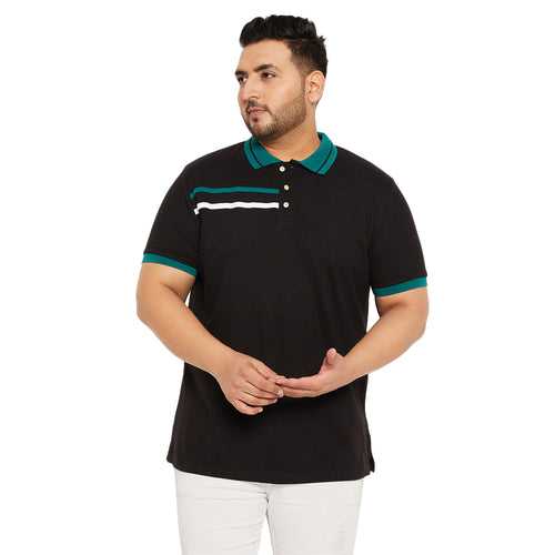 Men Plus Size Mandik Solid Polo Tshirt