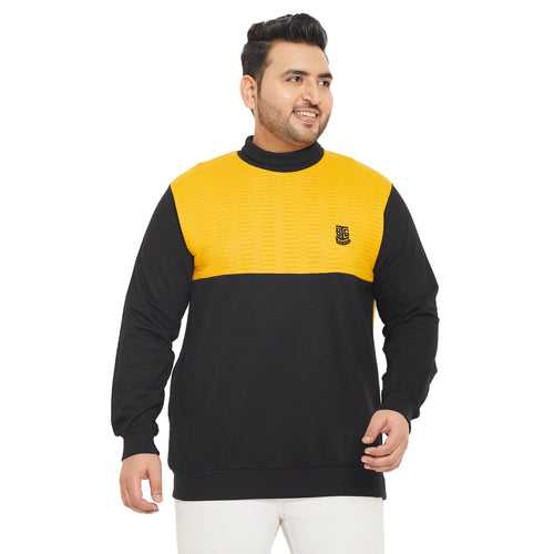 Men Plus Size Soul Colorblock Sweatshirt
