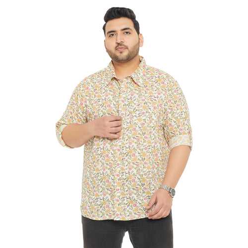 Men Plus Size Trang Printed Shirt