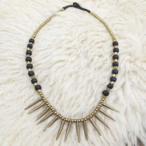 Tribal Spike Necklace ☆Black☆