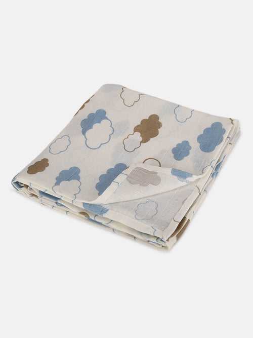 Berrytree Newborn Swaddle/ Baby Wrapper Muslin Cloth Clouds