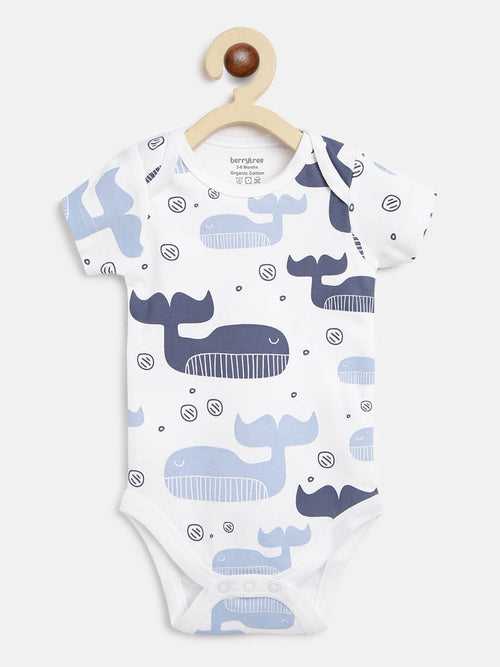 Berrytree Organic Onesies for Babies : Blue Whales