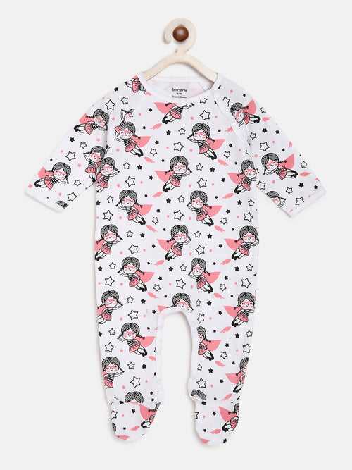 Berrytree Organic Cotton Baby Rompers : Super Girl