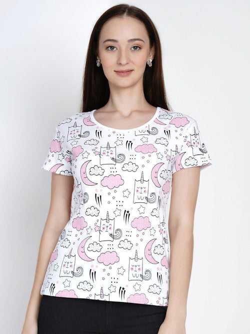 Berrytree Organic Cotton  Women T-shirt Unicorn Moon