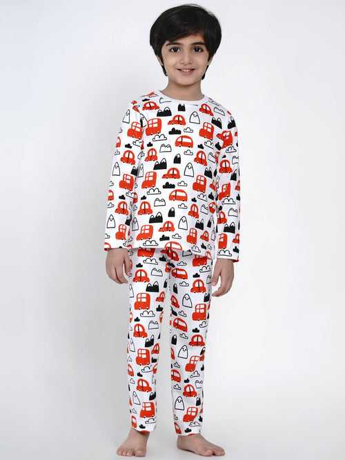 Berrytree Organic Night Suit Red Cars Boy