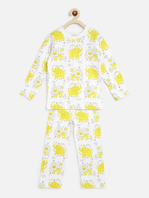 Berrytree Organic Night Suit Yellow Lion