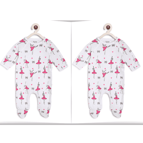 Twin Baby Clothes : Ballerina Romper