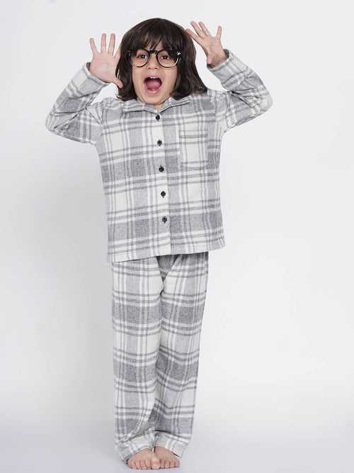Berrytree Soft Night Suit Boys: Grey Check