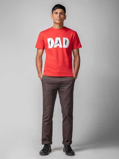 Berrytree Organic Cotton  Men T-shirt Red Dad