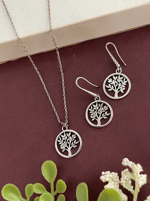 Tree of Life Charm Christmas Necklace Set