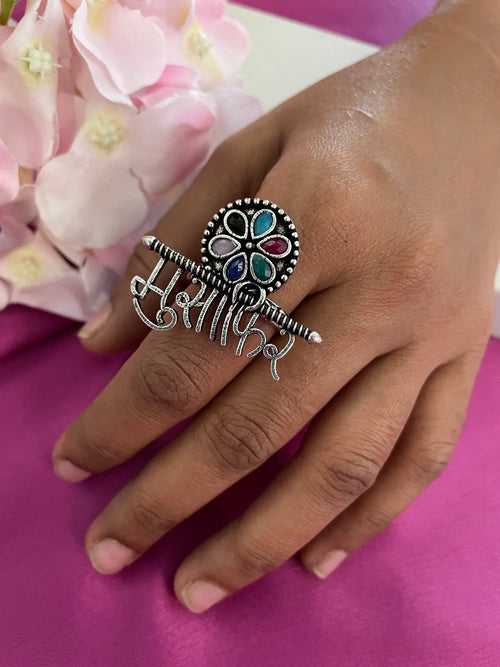 Ring Musafir (Hindi) Design With Multi Stone