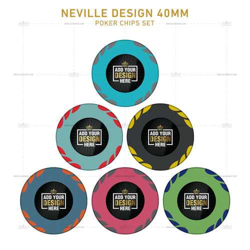 Customisable Casino Poker Chips, Neville Design 40 MM