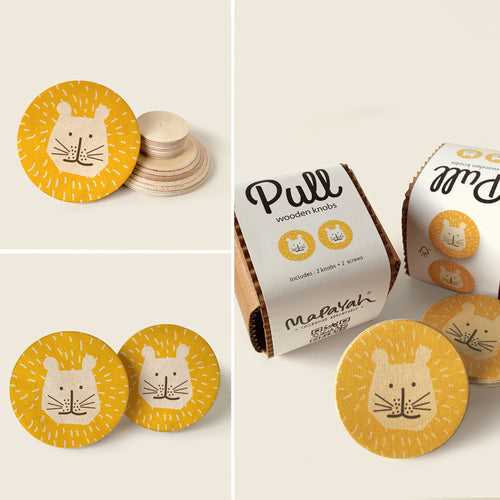 PULL - Round : Wooden Knobs by MAPAYAH