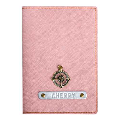 Personalized Onion Pink Textured Passport Cover