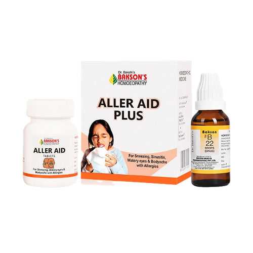 Bakson Aller Aid Plus for Sneezing, Sinusitis & Bodyaches with allergies