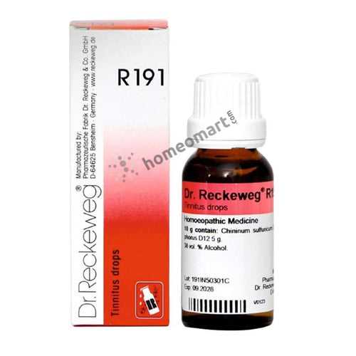 Dr.Reckeweg R191 Homeopathy Drops for Tinnitus Relief | Effective Treatment for Ear Ringing & Buzzing