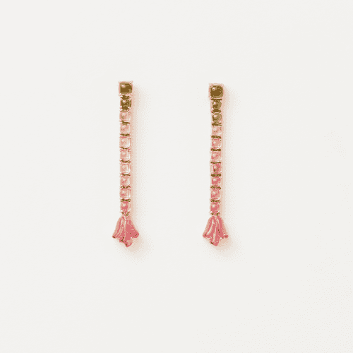 Ombre Tourmaline Flower Earrings