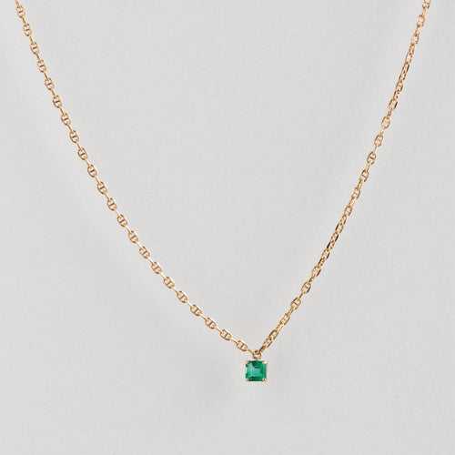 Solitary Emerald Necklace