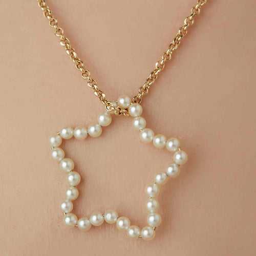 Starstruck Loop in Pearls on Chain
