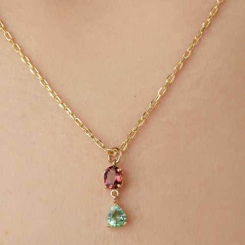 2 x Ombre Tourmaline Necklace