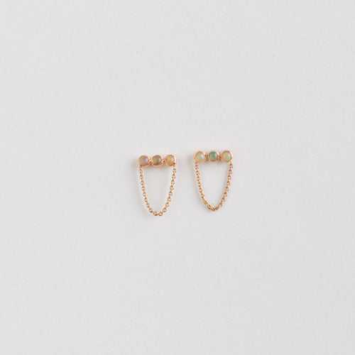 Opal Bar Dropchain Earrings