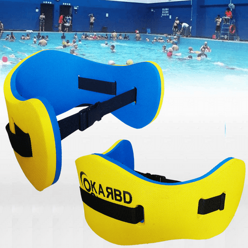 Swimming Floating Belt - Size Adjustable Waist Strap | Multi Layer Soft EVA | Flotation Aid Kick Board for Pool Training, Water Aerobics Exercise | Assorted Colour