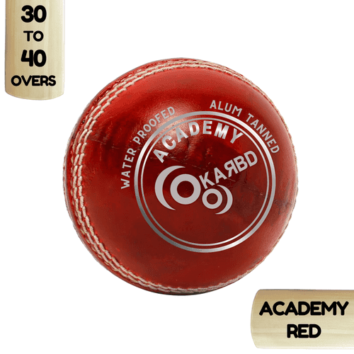 Cricket Leather Ball | 30 to 40 Overs | Academy Red