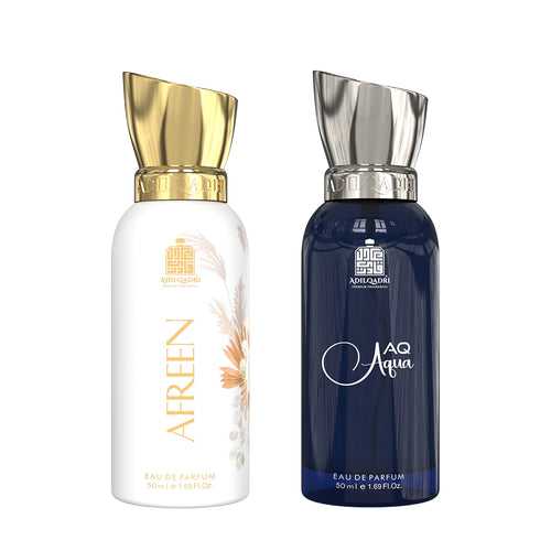 Pack Of 2 Aq Aqua And Afreen Premium Perfume Sprays 50ML x 2