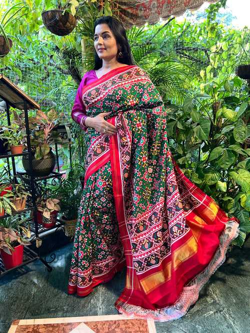 Navratan Design double ikat patan patola saree