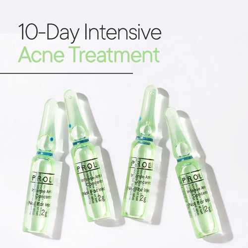 Prolixr 10 Day Intensive Acne Concentrate Serum - Treats Acne & Pimples - Removes Acne Marks & Blemishes - For All Skin Types - 2ml X 10