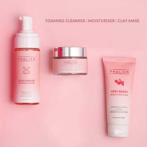 PROLIXR Definite Detox Bundle - Hydrating Cleanser, Ultra-Soothing Mask & Moisturizer | Refines | Revitalizes | Repairs | No Paraben | Cruelty-Free | Men & Women