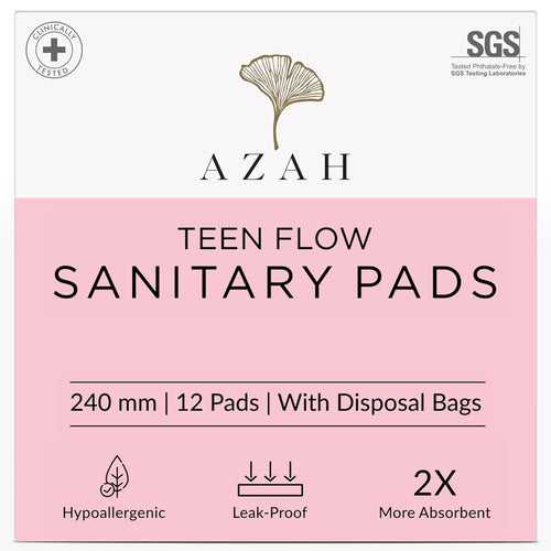 Azah Teen Sanitary Pads 240 mm (Pack of 12)