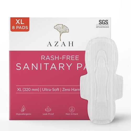 Sanitary Pads for Women (Box of 8) Ultra Thin, 100% Rash-Free, & 5x Absorption (Without Disposable Bag)