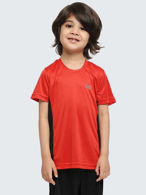 Kid's Two-Tone Active Sports T-Shirt: Red