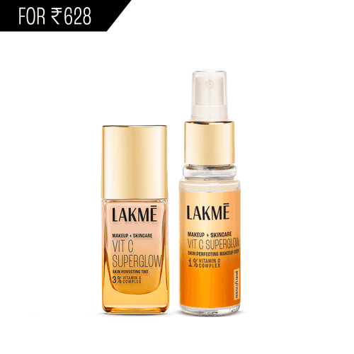 Lakmē Makeup+Skincare VitC Superglow Tint + Setting Spray Combo