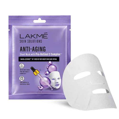 Lakmē Solutions Sheet Mask Anti-Aging with Pro Retinol C Complex~ 25ml