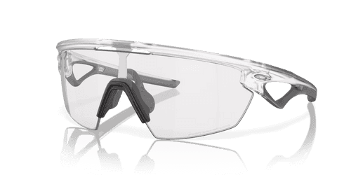 Oakley Sphaera Clear To Black Iridium Photochromic Lenses, Matte Clear Frame