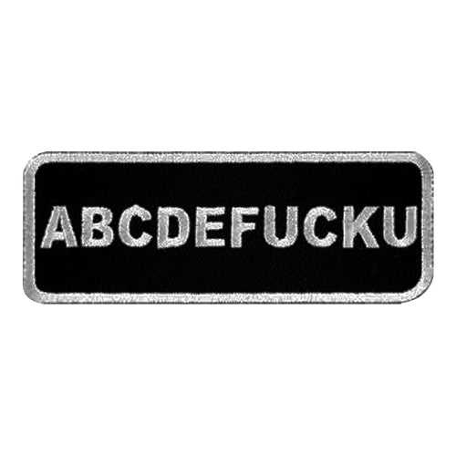 ABCDEEFUCKU Patch- 4.5 x 1.2 inches