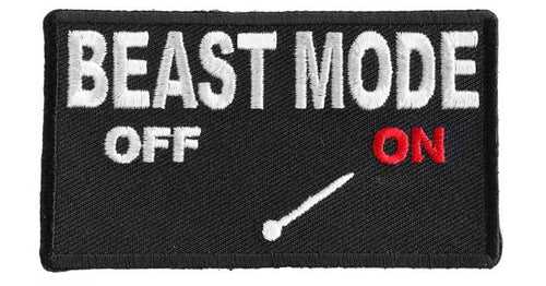 Beast Mode On Patch Biker patch- 4.3 x 2.6 inches