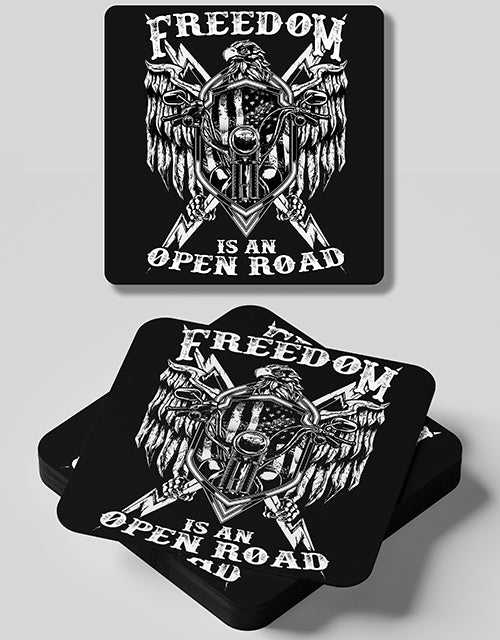 Freedom Is An Open Road- 4 Coasters Set