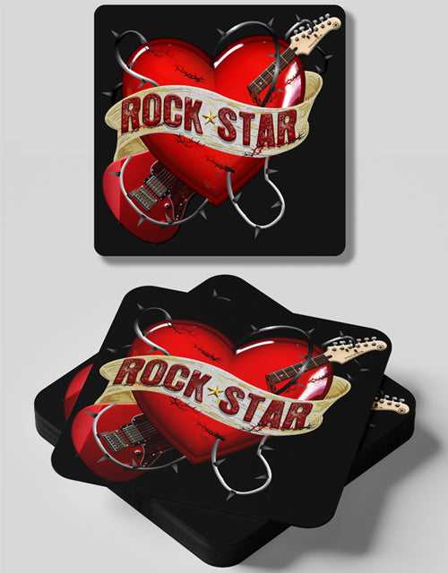 Rockstar-4 Coasters Set